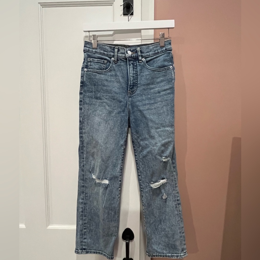 Express High Waisted Straight Jeans